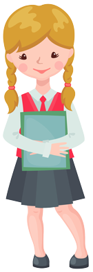 Girl At Primary School Holding Books