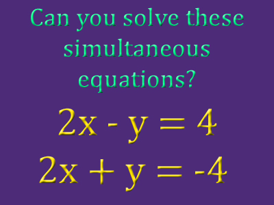 Simultaneous Equations (F)