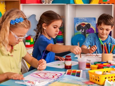 Children in classroom