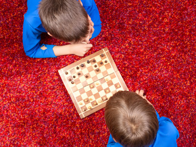 Children playing chess