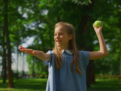 Child playing with a ball