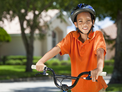 Child riding bike