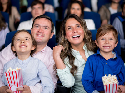A family at the cinema
