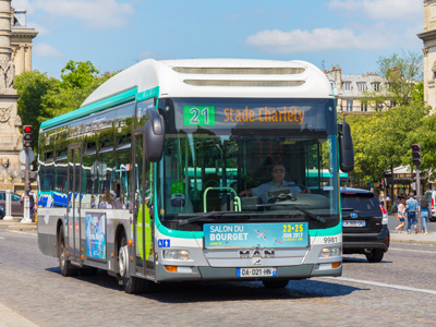 French bus in Paris