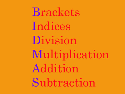 GCSE bidmas - to help with the order of operation in maths