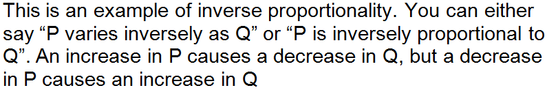 GCSE direct and inverse variation - relationship between variables