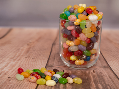A jar of jelly beans