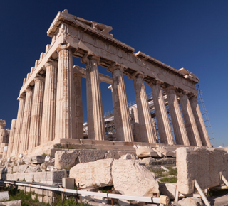 Historic ruins in Greece