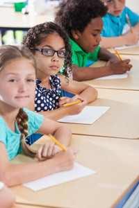 Children taking primary school tests