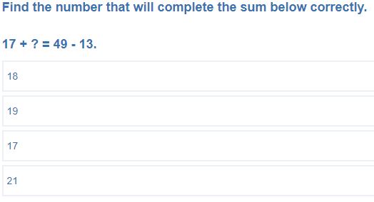 Complete The Sum Question