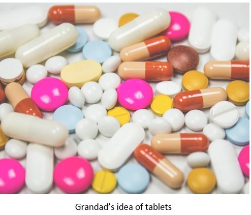 Photograph of medicinal tablets