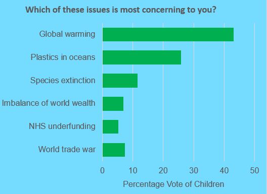 Most Concerning Issues - School Survey - Graph from Education Quizzes