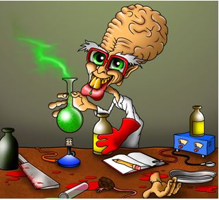 Colourful Cartoon of a Scientist
