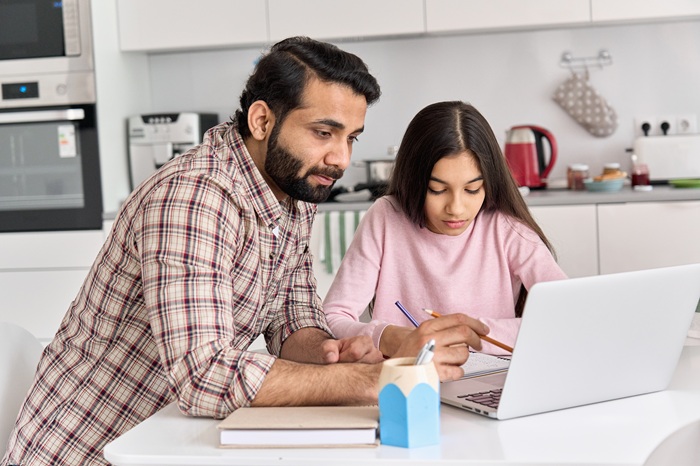 Parent and Child at Computer