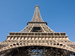 Looking up at the Eiffel Tower