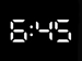 Digital clock showing 6:45