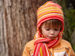 Child wearing woolly hat