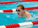 Child swimming in race