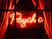 Neon sign saying 'psychic'