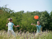 Children playing with a frisbee