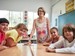 Elementary schoolchildren in classroom